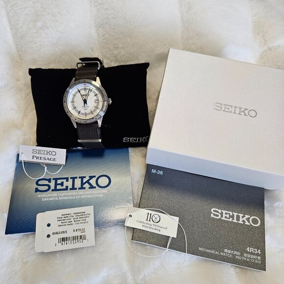 NWT Seiko Presage Limited Edition Automatic GMT Watch SSK015J1 - Picture 1 of 15
